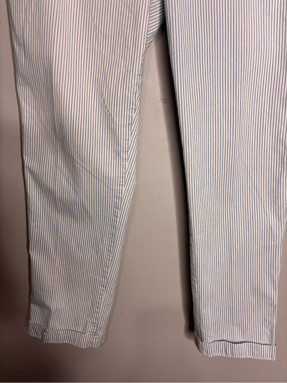 Gap Girlfriend Chino Blue & White Railroad Stripe Pants, size 10 - Picture 5 of 14